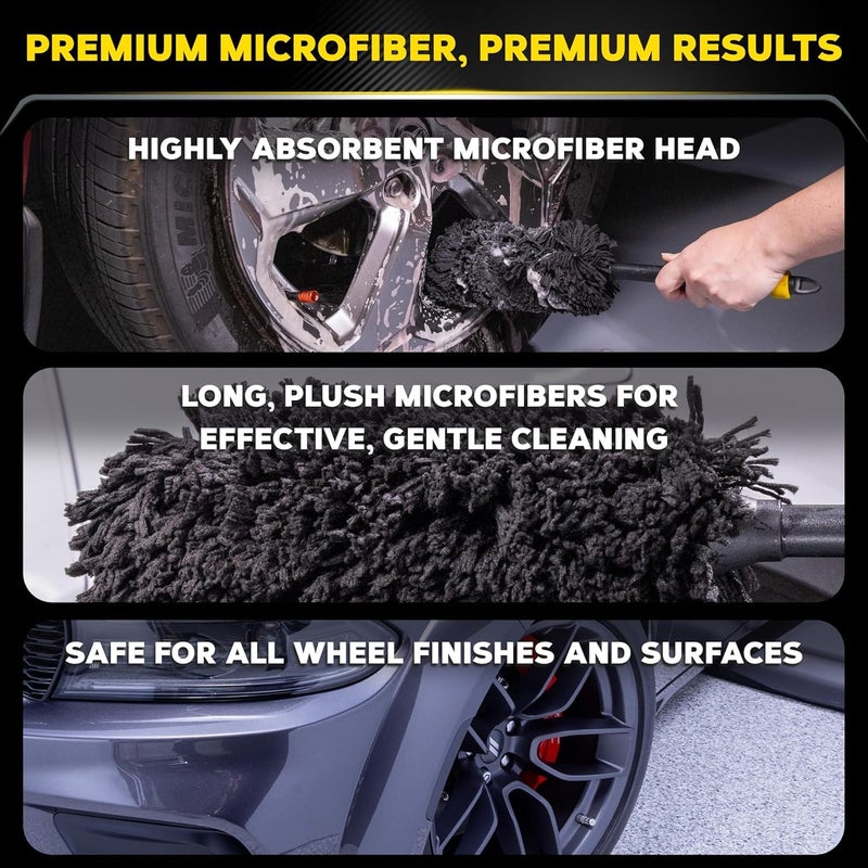 ميجواير Meguiar's Supreme Wheel Brush, Medium - Image 2