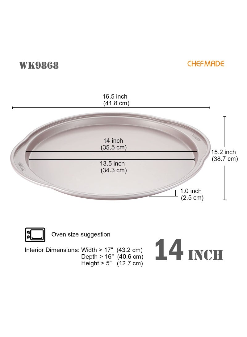 شيف ميد صينية بيتزا 14 بوصة غير لاصقة صينية خبز - Image 2