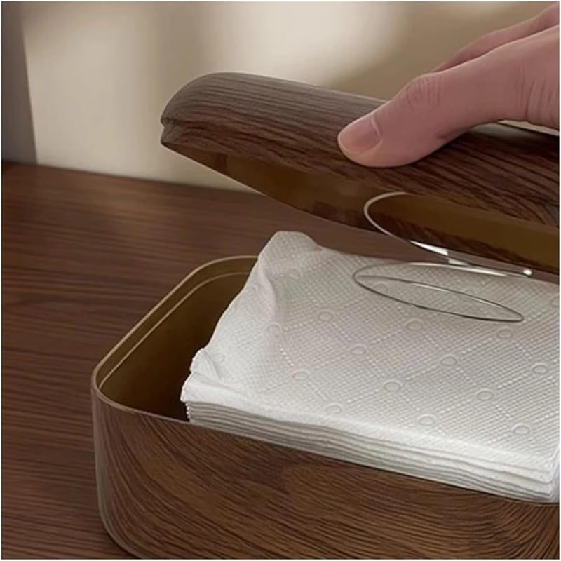 Modern Retro Plastic Desktop Tissue Box Napkin Holder Home Storage Style3 2pcs - Image 5