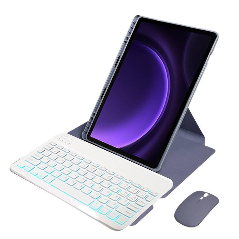 DGG حافظة آيباد بلوحة مفاتيح متوافقة مع iPad Air / iPad 9.7 باللون أزرق باللون الأزرق - Image 1