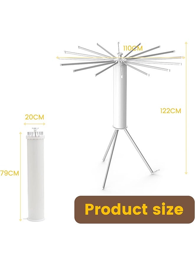 Garlo Tripod Clothes Drying Rack, Garment Rack Portable and Foldable Space Saving Laundry Drying Rack - Drying Rack Clothing Floor Folding Balcony Bedroom Household Aluminum  - Image 2