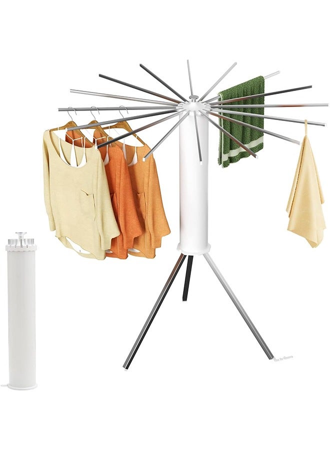 Garlo Tripod Clothes Drying Rack, Garment Rack Portable and Foldable Space Saving Laundry Drying Rack - Drying Rack Clothing Floor Folding Balcony Bedroom Household Aluminum  - Image 1
