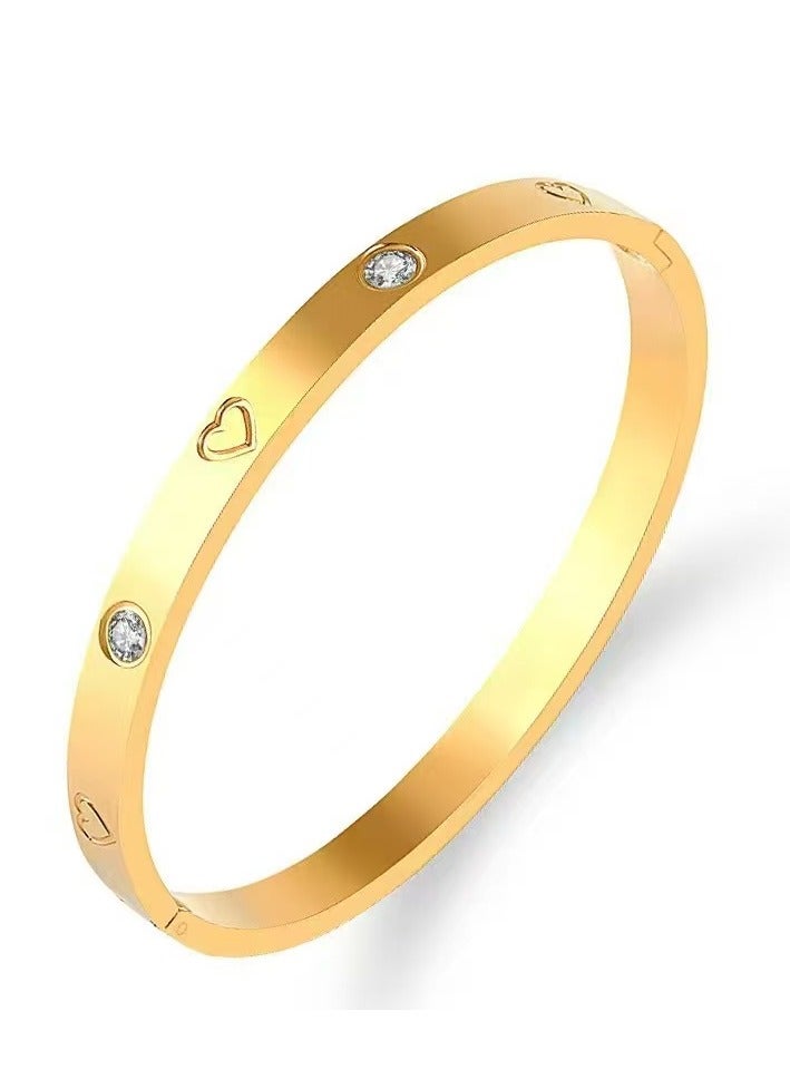 Akali 18K Gold Plated Cubic Zirconnian Bangel Bracelet  - Image 1