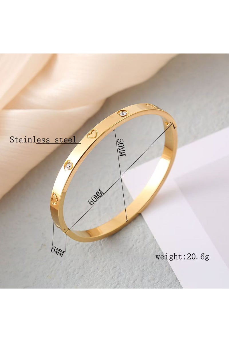 Akali 18K Gold Plated Cubic Zirconnian Bangel Bracelet  - Image 5