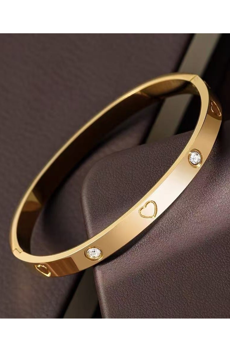 Akali 18K Gold Plated Cubic Zirconnian Bangel Bracelet  - Image 4
