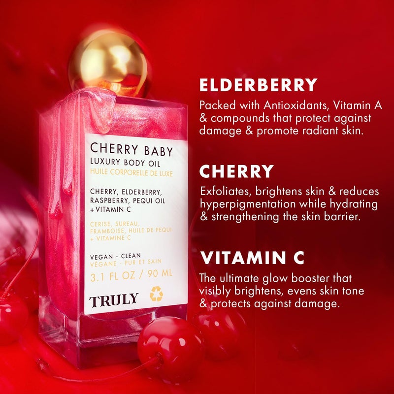 Truly Cherry Baby Luxury Body Oil - Image 2
