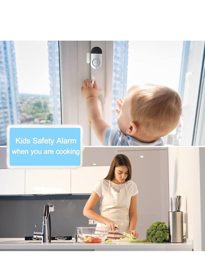 Captaintech Door Window Alarms 120DB Pool Door Alarms for Home Security Kids Safety Window Alarms for Home Door Chime for Store Home (6 Packs) - Image 2