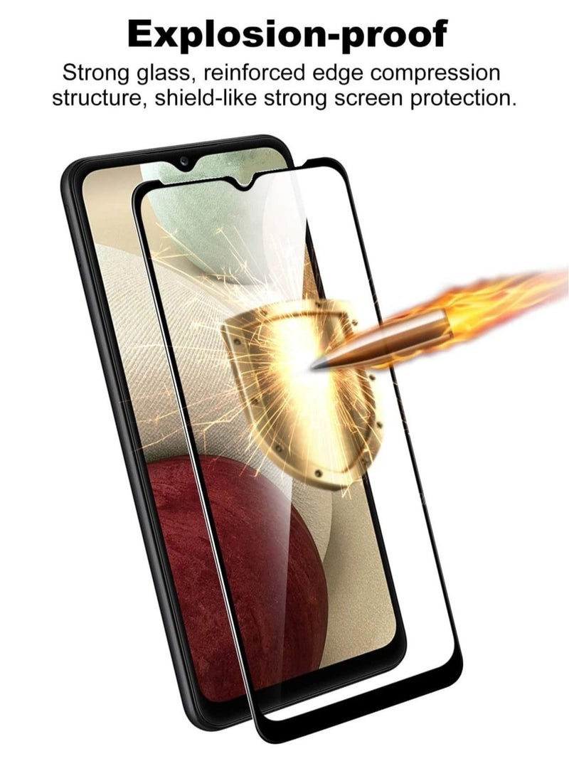 2 عبوة واقي شاشة Samsung Galaxy A02s شفاف 9H زجاج مقوى تغطية كاملة 6.5 بوصة - Image 3