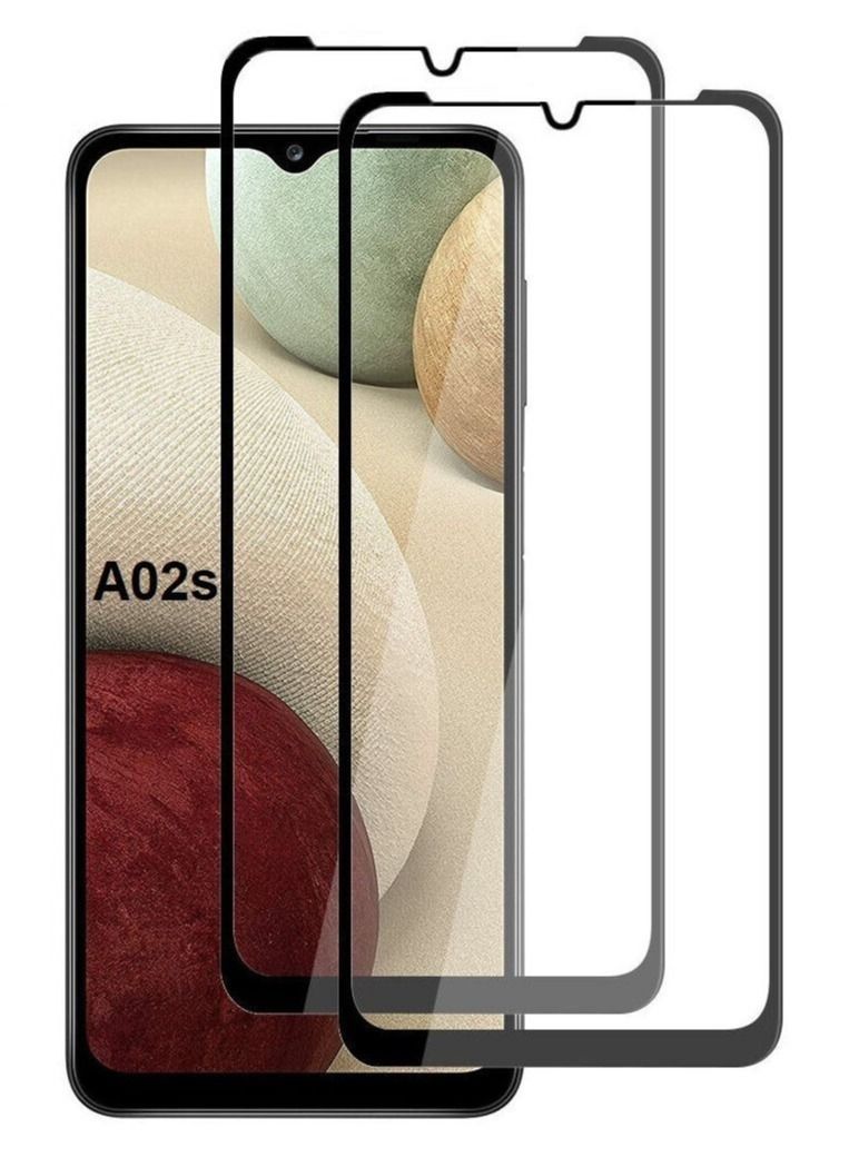 2 عبوة واقي شاشة Samsung Galaxy A02s شفاف 9H زجاج مقوى تغطية كاملة 6.5 بوصة - Image 1