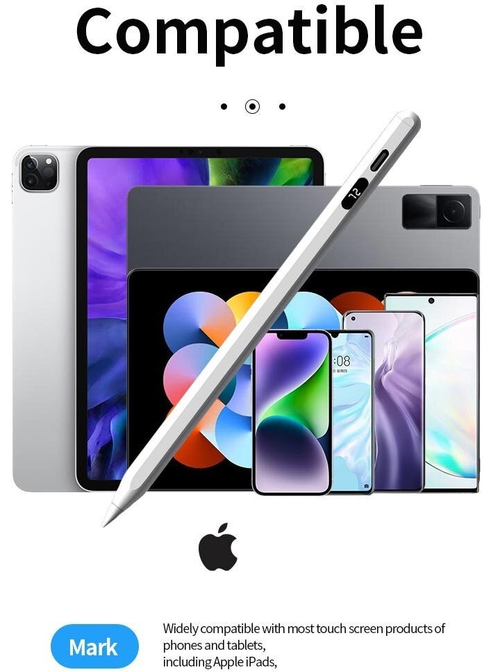 Apera - NR45 Aluminum Case Rechargeable Tablet Pen Ios iPad Mini Air Pro Digital Screen Magnet - Image 1