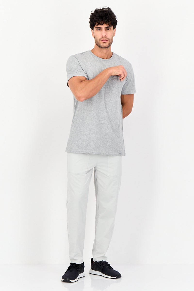 RBX Men Sportswear Fit Plain Outdoor Trackpants, Light Grey - Image 4