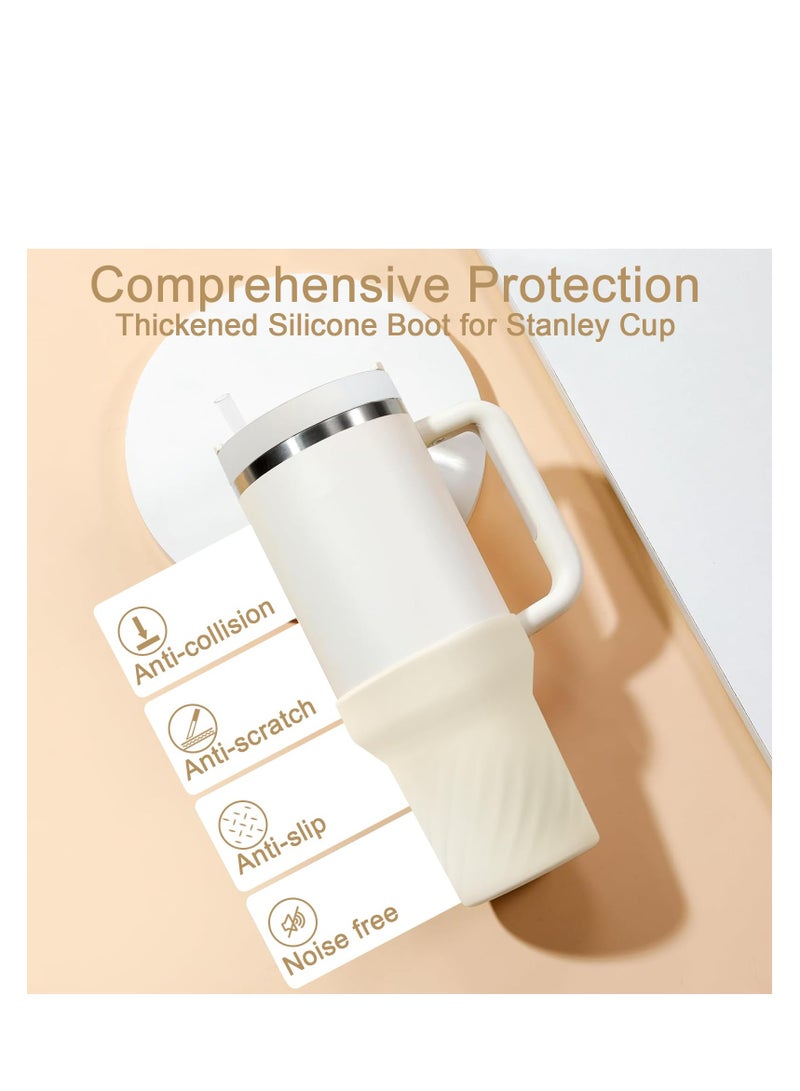 SYOSI Silicone Boot, for Stanley 40 Oz Tumbler With Handle, Stanley Boot Sleeve 40 Oz, Protective Water Bottle Cup Bottom Bumper Cover for Stanley Boot Sleeve 40 Oz, Stanley Cup Accessories - Image 2