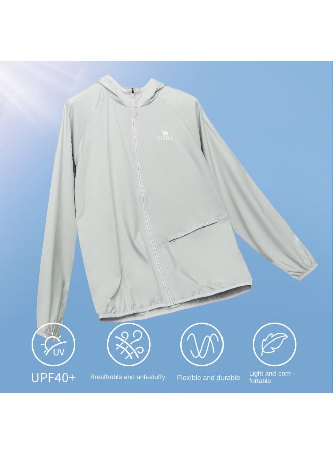camel Cold White Sun Protection Jacket, Spring And Summer High-efficiency Uv Protection Sports Lightweight Outerwear, Breathable Skin Jacket, Men's Sunscreen Clothing - Image 3