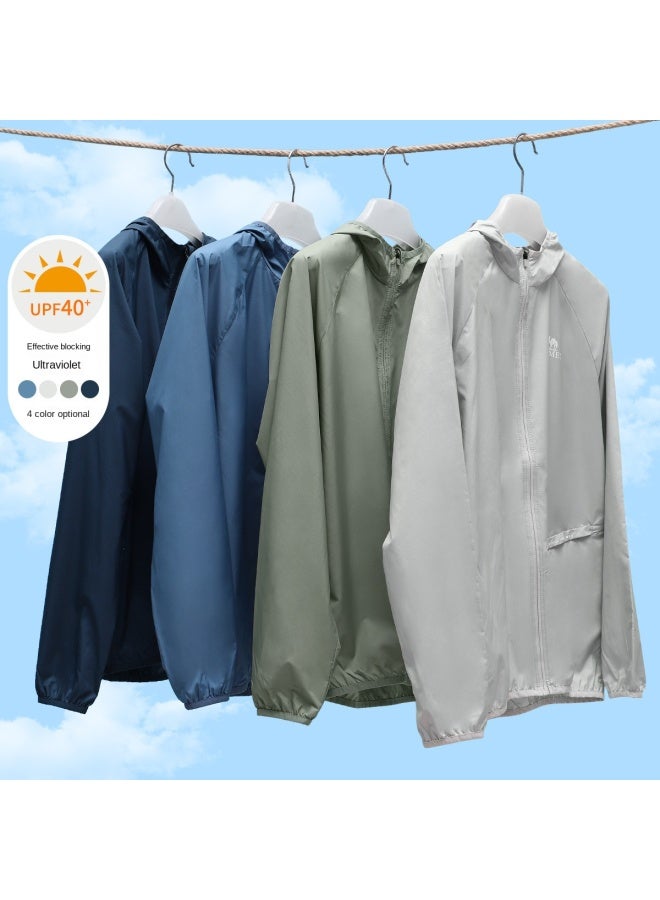 camel Cold White Sun Protection Jacket, Spring And Summer High-efficiency Uv Protection Sports Lightweight Outerwear, Breathable Skin Jacket, Men's Sunscreen Clothing - Image 5