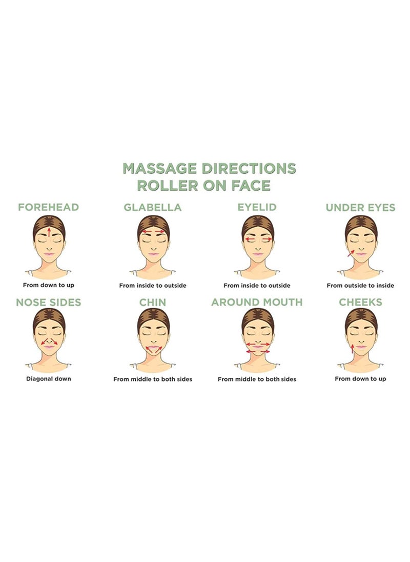 Ladista Ladista LDGB05 Facial Massager Double Sided Face Roller Natural Jade Massage Stone Beauty Tool for Face Neck Toning Firming Serum Application 1 Pc Model 1  - Image 5