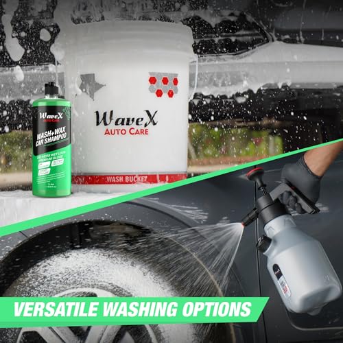 Wavex Car Shampoo Wash and Wax 1L pH Neutral Gives Wet Look Shine, Buttery Smooth Feel - Leaves No Water Spots - Image 4