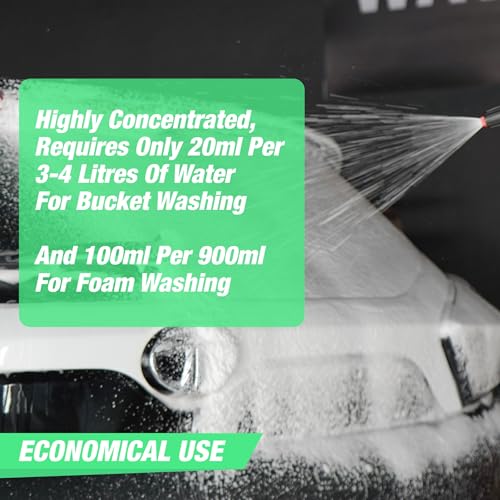 Wavex Car Shampoo Wash and Wax 1L pH Neutral Gives Wet Look Shine, Buttery Smooth Feel - Leaves No Water Spots - Image 3
