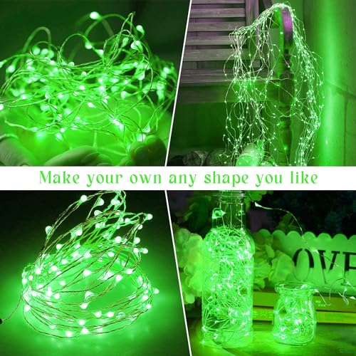 Selarlyt Solar String Lights for Outside, 72Ft 200 LED Solar Fairy Lights with 8 Modes, Solar Powered Fairy Lights Waterproof for Christmas Tree Garden Party Wedding Decor.（Green） - Image 2