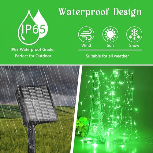 Selarlyt Solar String Lights for Outside, 72Ft 200 LED Solar Fairy Lights with 8 Modes, Solar Powered Fairy Lights Waterproof for Christmas Tree Garden Party Wedding Decor.（Green） - Image 3