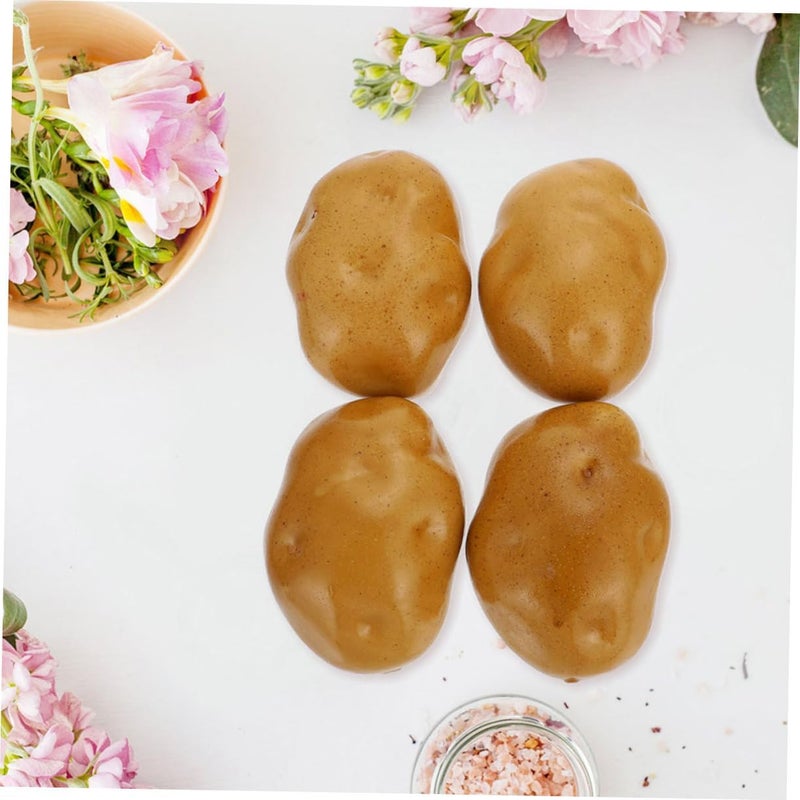 Amosfun 6pcs Lifelike Potato Models Realistic Faux Vegetable Props for Home Decor Dining Room and Photo Displays and Adornments - Image 3