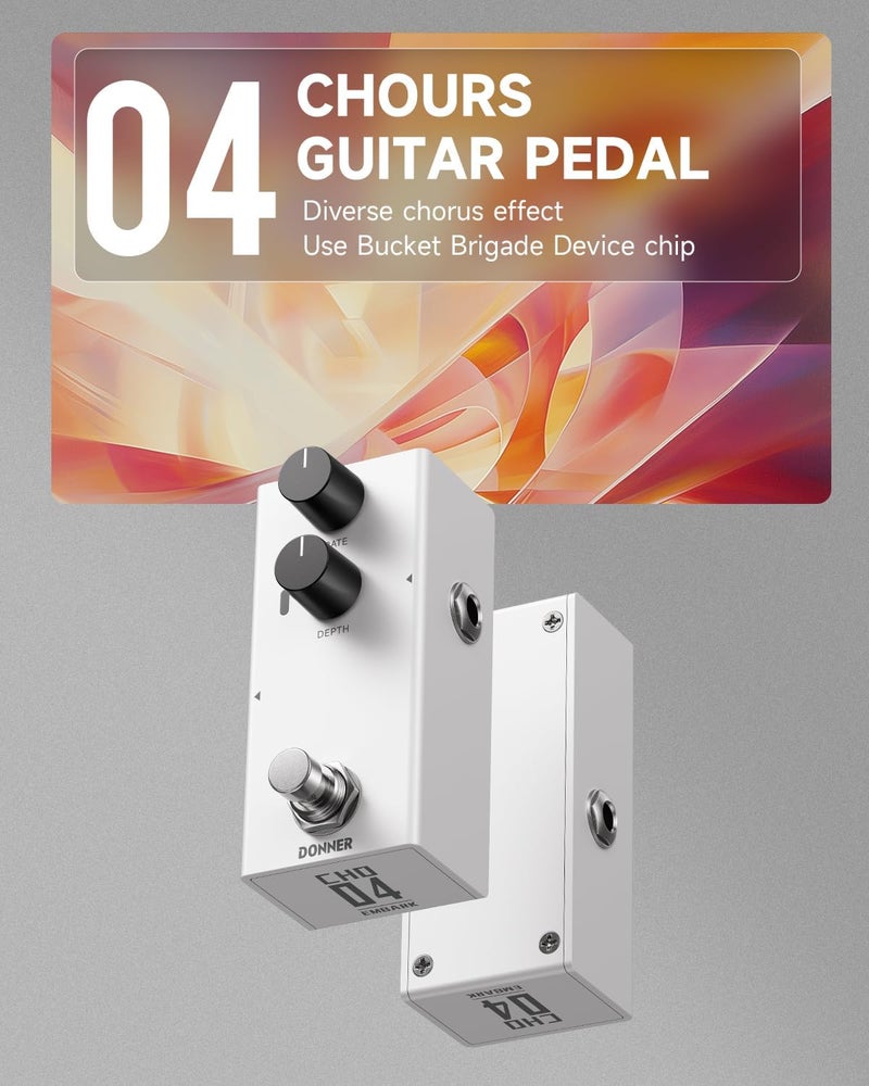Donner EMBARK 04 Chorus Guitar Pedal - Analog Effect with True Bypass - Image 2