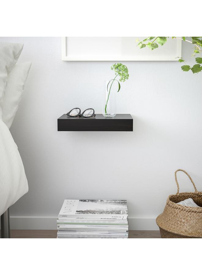 Zaboon Wall shelf, black-brown, 30x26 cm - Image 2