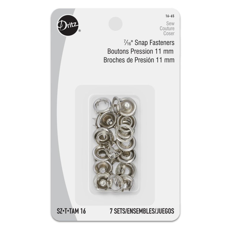 Dritz 1665 Snap Fasteners Nickel Size 16 716Inch 7Count - Image 3