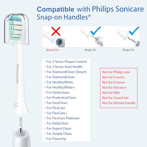 Densuuclin Replacement Toothbrush Heads for Philips Sonicare Replacement Heads, Replacement Brush Head Compatible with Phillips Sonicare Electric Toothbrush, 6 Pack - Image 2