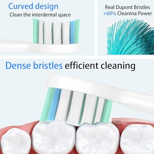 Densuuclin Replacement Toothbrush Heads for Philips Sonicare Replacement Heads, Replacement Brush Head Compatible with Phillips Sonicare Electric Toothbrush, 6 Pack - Image 4