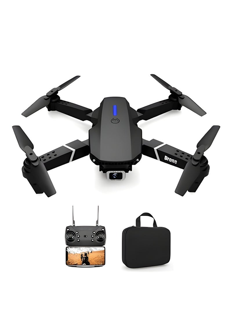 Foldable Quadcopter E88 Pro Max Drone with 4K Dual Camera for Adults, Remote Control Drone with Gesture Selfie, 3D Flips, Waypoint Flight, Altitude Hold, Long Control Range, Battery and Carrying Bag, Perfect Gift for Boys, Girls and Beginners