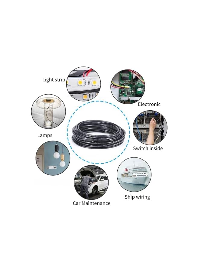 The Bros سلك كهربائي 18 قياس 2 موصل 18AWG سلك كهربائي معزول PVC كابل نحاسي خالي من الأكسجين 32.8 قدم/10 متر كابل LED مرن منخفض الجهد لشرائط الإضاءة LED - Image 4