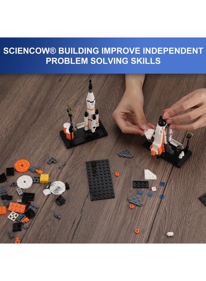 Sciencow Space Exploration Shuttle Toys for Boys, STEM Aerospace Building Kit Toy with Rocket, Space Shuttle, Moon Buggy and Satellite, Best Gifts for 6, 7, 8, 9, 10+ Year Old Boys (415 PCS) - Image 5