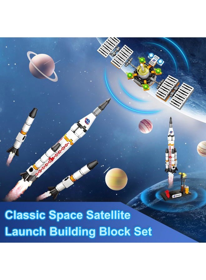 Sciencow Space Exploration Shuttle Toys for Boys, STEM Aerospace Building Kit Toy with Rocket, Space Shuttle, Moon Buggy and Satellite, Best Gifts for 6, 7, 8, 9, 10+ Year Old Boys (415 PCS) - Image 2