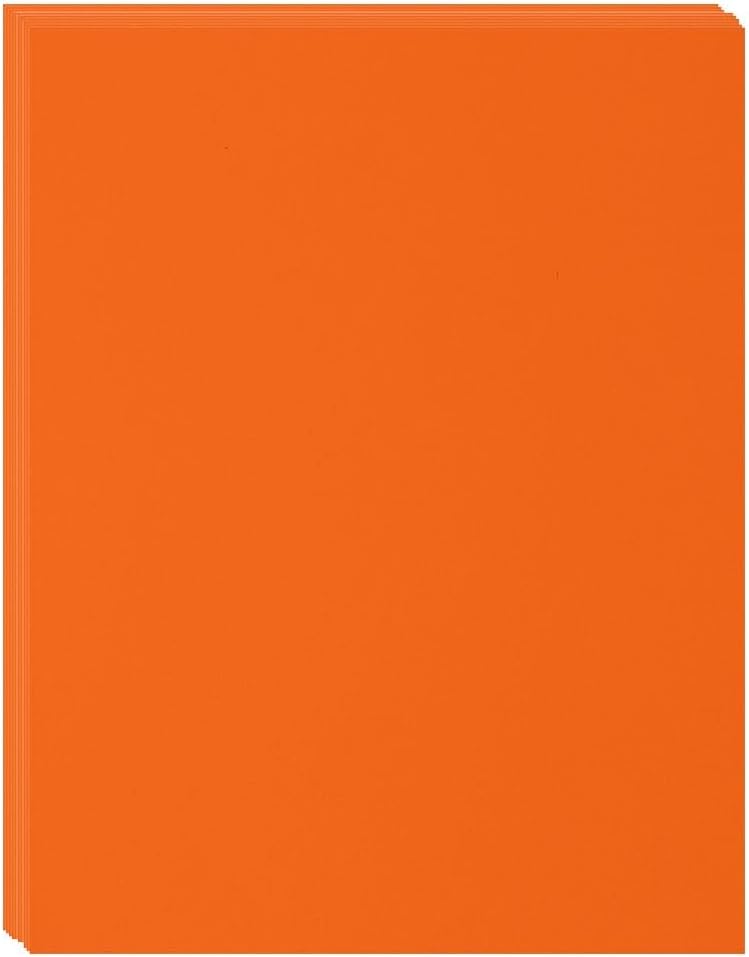 LUXPaper 8.5" x 11" Cardstock | Letter Size | Mandarin Orange | 100lb. Cover (183lb. Text) | 50 Qty - Image 2