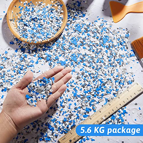 Fabbay 12.4 lb Epoxy Garage Floor Coating Paint, Includes Black, White, Blue, Gray Decorative Color Chips for Garage Floor, Wall Interior and Exterior House Paint - Image 2