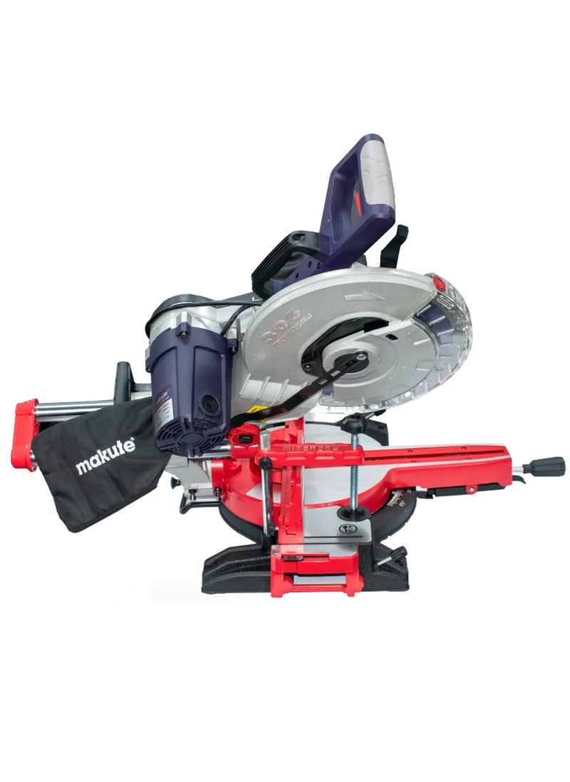 makute 12-Inch Miter Saw with 2000W, 4500 RPM Speed, 305mm Disc for Wood and Metal Cutting - All Copper Wire Motor, 220-240V, MS121-305  - Image 2
