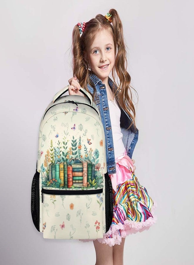 FLEXIMX School Backpacks for Girls, Kids Back Pack for Kindergarten Elementary Middle College, Cute Flower Print Bookbag for Back to School, Travel, Casual, Camping - Image 2