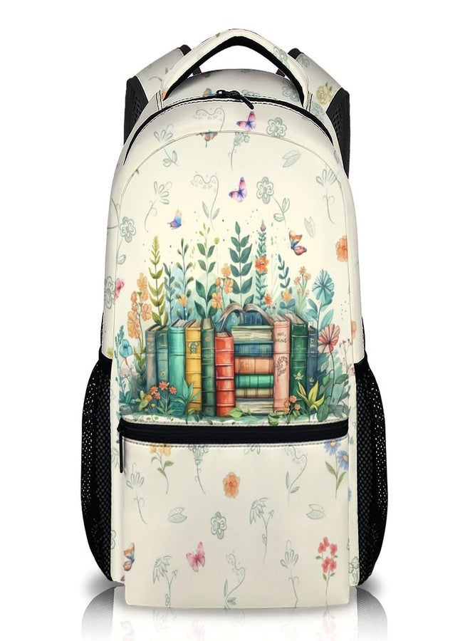 FLEXIMX School Backpacks for Girls, Kids Back Pack for Kindergarten Elementary Middle College, Cute Flower Print Bookbag for Back to School, Travel, Casual, Camping - Image 1