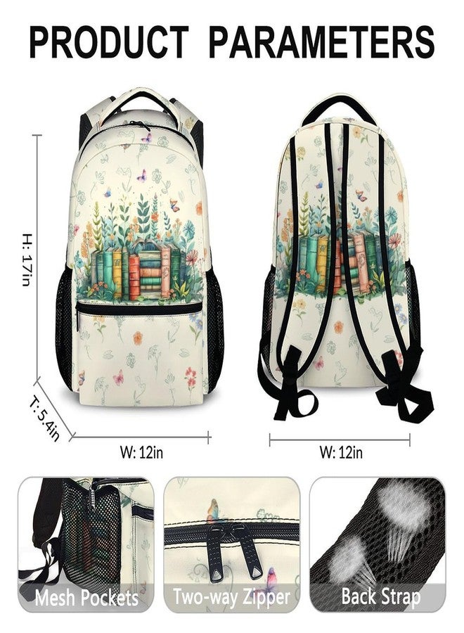 FLEXIMX School Backpacks for Girls, Kids Back Pack for Kindergarten Elementary Middle College, Cute Flower Print Bookbag for Back to School, Travel, Casual, Camping - Image 3