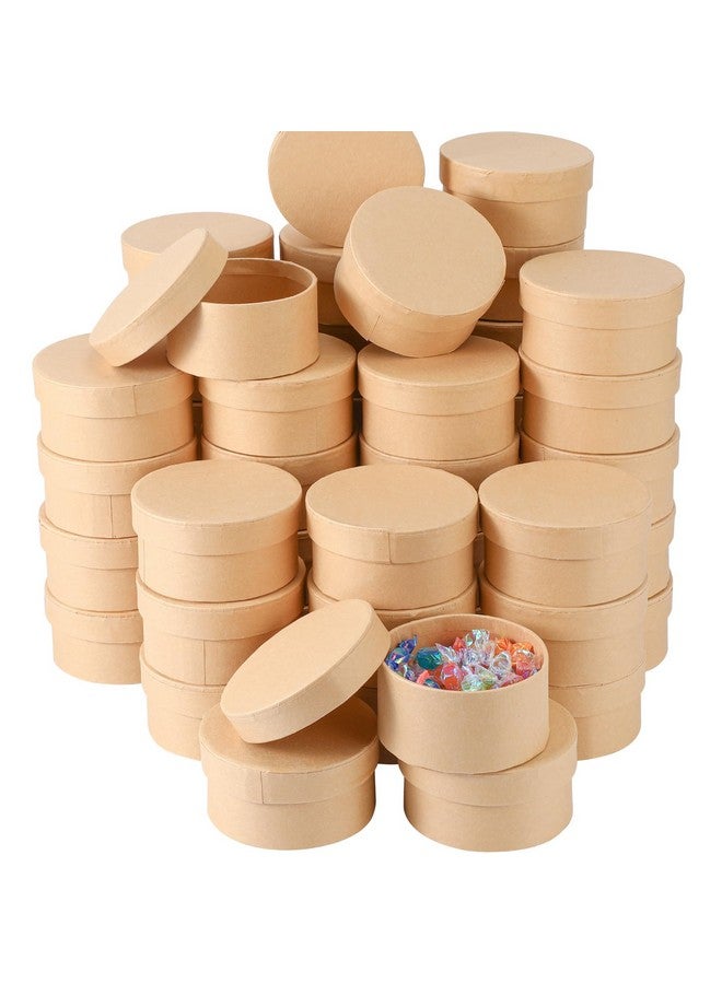 Geyee 24 Pcs Round Paper Mache Box, Small Gift Box with Lid 3.9 Inch Nesting DIY Cardboard Craft Empty Boxes for Adults Decoupaging Painting Crafting Storing Jewelry Treasure - Image 1