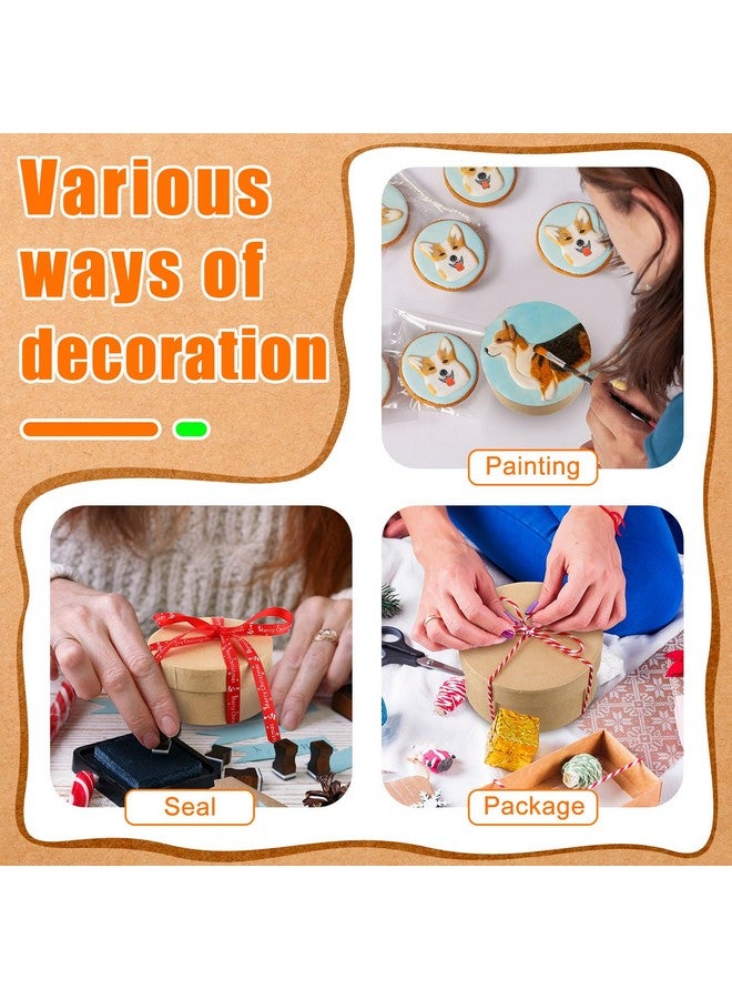 Geyee 24 Pcs Round Paper Mache Box, Small Gift Box with Lid 3.9 Inch Nesting DIY Cardboard Craft Empty Boxes for Adults Decoupaging Painting Crafting Storing Jewelry Treasure - Image 2