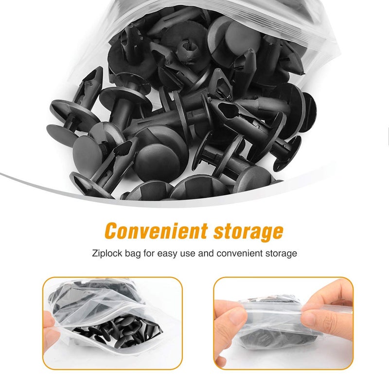 GOOACC 40 قطعة مشابك ريفيت من النايلون 8 مم لسيارات GM 21030249 وفورد N807389S وكرايسلر 6503598 مجموعة براغي توسيع التجميع للسيارات - Image 4