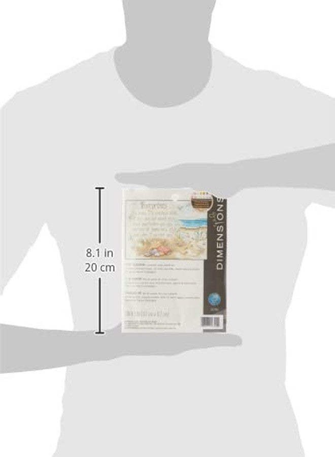 Dimensions 'He Spoke' Footprints Counted Cross Stitch Kit, 14 Count Ivory Aida, 7'' x 5'' - Image 4