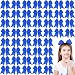 Craftsatin 50 Pcs 8'' Large Cheer Hair Bows Blue Cheerleading Hair Bows Ties Ponytail Holder Elastic Band Boutique Hair Accessories for Teen Girls High School College Softball Competition Sports - Image 2