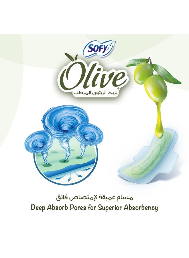 صوفي سوفي فوط صحية رفيعة بزيت الزيتون كبيرة 30 فوطه - Image 5