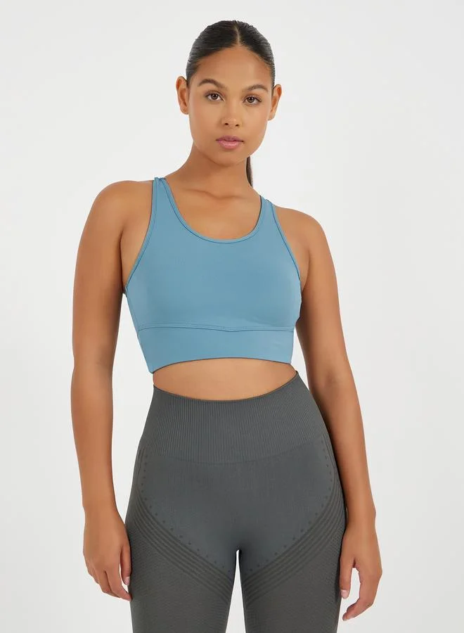 Styli Active Back Cut Out Detail Medium Impact Sports Bra