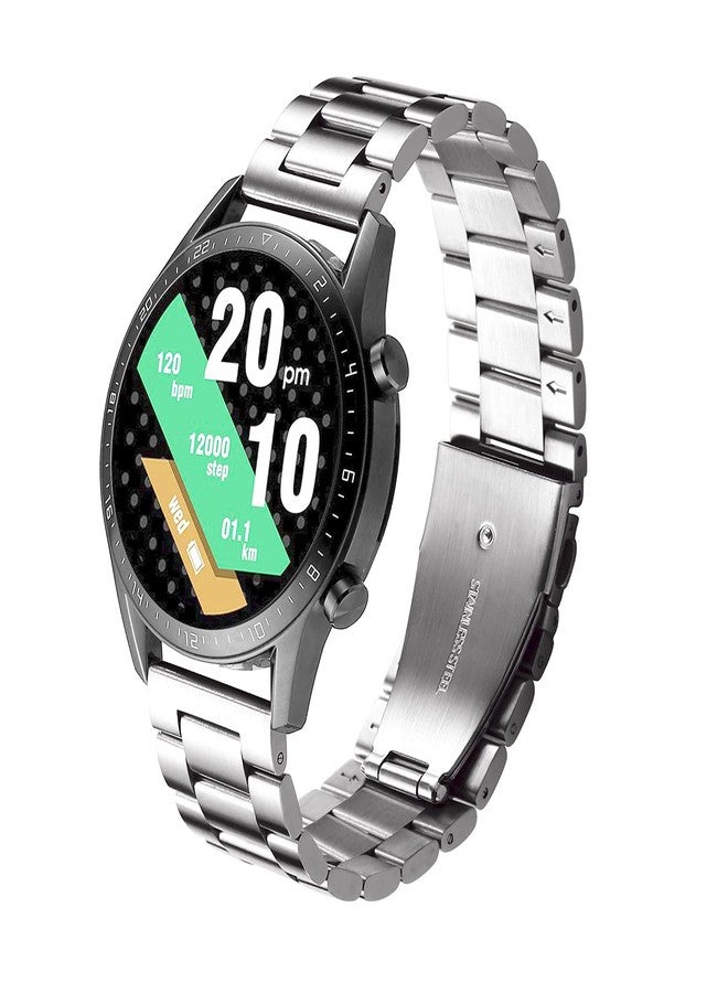 MORANO Moran Stainless Steel Watch Band Quick Release Replacement Metal Strap 20mm 22mm for Men Women (Silver+Folding Clasp, 22mm) - Image 2