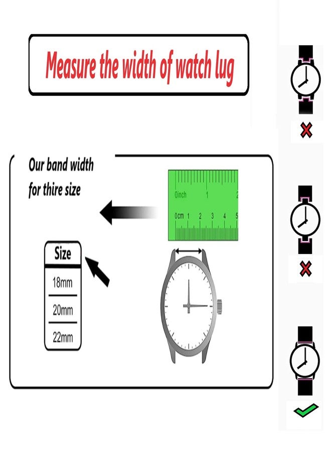 MORANO Moran Stainless Steel Watch Band Quick Release Replacement Metal Strap 20mm 22mm for Men Women (Silver+Folding Clasp, 22mm) - Image 5