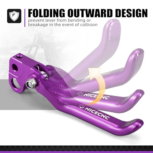 NICECNC Brake Levers Folding Front Rear Brake Levers Compatible with Surron Light bee X/S/ L1E Motorcycle Aluminum CNC Brake Lever Compatible with Segway X160 X260 See Fitment - Image 4
