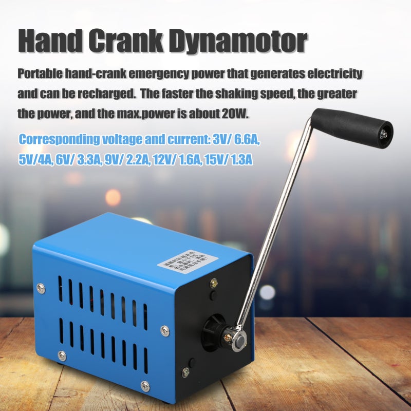 High Power Recharger Emergency Hand Crank Dynamotor Portable USB Charging Outdoor Camping Survival Dynamotor - Image 2